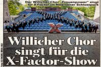 Bild vom 05.07.2011 - Willicher Chor singt für die X-Faktor-Show